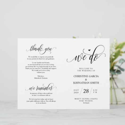 我々は、ブラック、折り畳み式結婚プログラムを行う (スタンド正面)