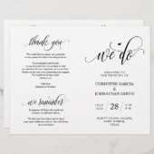 我々は、ブラック、折り畳み式結婚プログラムを行う (正面/裏面)