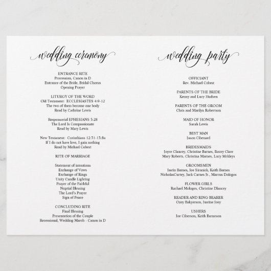 我々は、ブラック、折り畳み式結婚プログラムを行う (裏面)