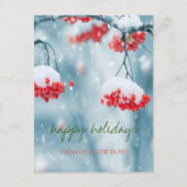 我々は、ホリーベリーススノーホリデー移動した 案内ポストカード (正面)