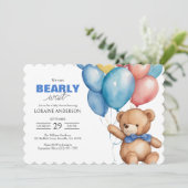 我々は、ボーイブルーベビーシャワー招待状を待つ 招待状 (スタンド正面)