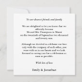 我々は、写真の取り消し発表を逃れた ノートカード (裏面)