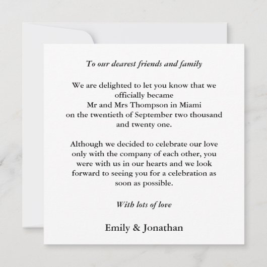 我々は、写真の取り消し発表を逃れた ノートカード (裏面)