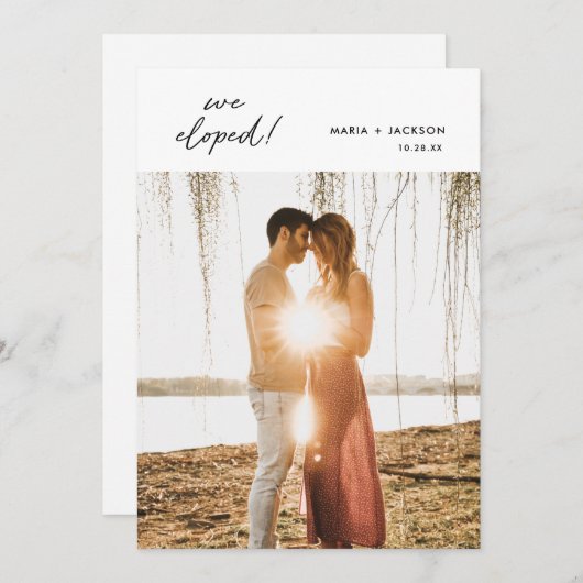 我々は、写真の取り消し発表を逃れた 招待状 (正面/裏面)