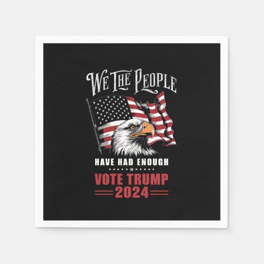 我々は、国民は十分な投票トランプ2024を持っていた スタンダードカクテルナプキン (正面)