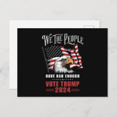 我々は、国民は十分な投票トランプ2024を持っていた ポストカード (正面/裏面)