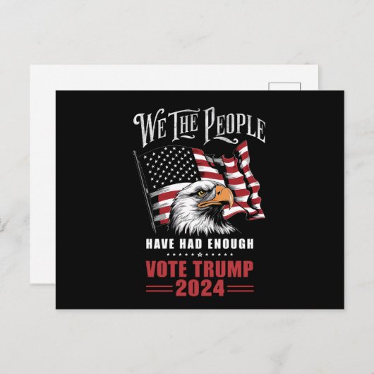 我々は、国民は十分な投票トランプ2024を持っていた ポストカード (正面/裏面)