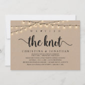 我々は、夕食の素朴駆け落ち結婚を結んだ 招待状 (正面)