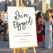 「我々は」婚約パーティ婚約したウェルカムサイン ポスター