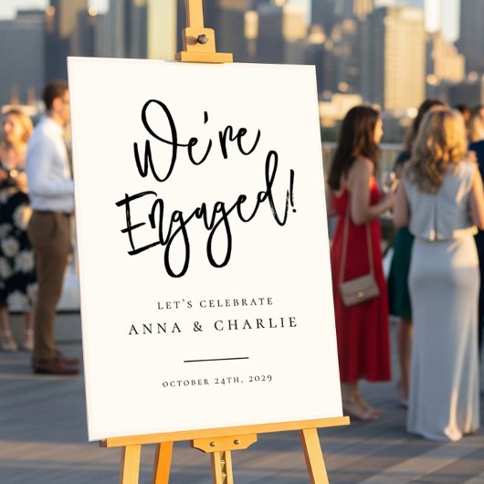 「我々は」婚約パーティ婚約したウェルカムサイン ポスター