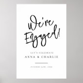 「我々は」婚約パーティ婚約したウェルカムサイン ポスター (正面)
