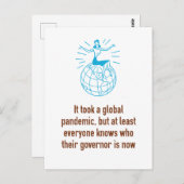 我々は、我々の知事がパンデミック葉書である誰かを知っている ポストカード (正面/裏面)
