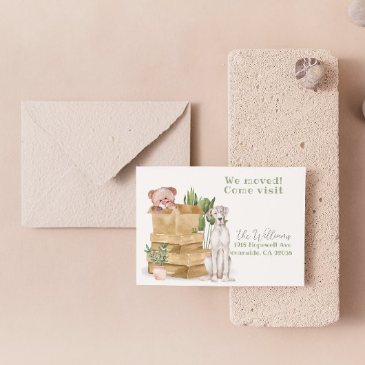 我々は、新しいアドレス犬の発表に移動した ポストカード