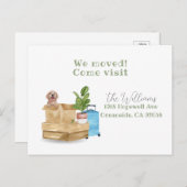 我々は、新しいアドレス犬の発表に移動した ポストカード (正面/裏面)