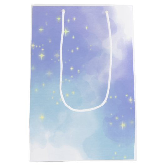 我々は「月の上」プレゼントだ ミディアムペーパーバッグ (裏面)