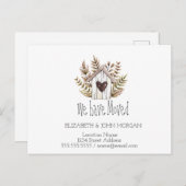 我々は、木造の家、新しい住所を移動した 案内ポストカード (正面/裏面)