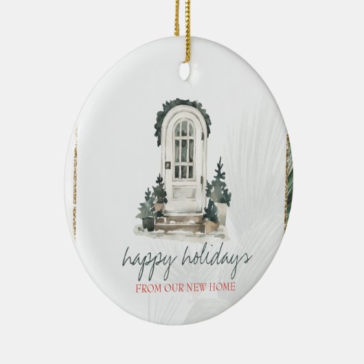 我々は、松の木のフロントドア移動した セラミックオーナメント (右)