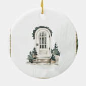 我々は、松の木のフロントドア移動した セラミックオーナメント (裏面)