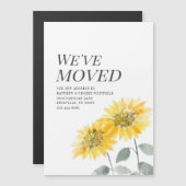 我々は、植物性ひまわり移動発表 マグネット招待状 (正面/裏面)