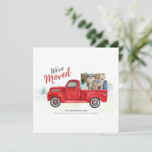 我々は、水の色の赤いトラック移動 案内状 (スタンド正面)