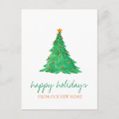 我々は、水の色クリスマスツリーの休日を移動した 案内ポストカード (正面)