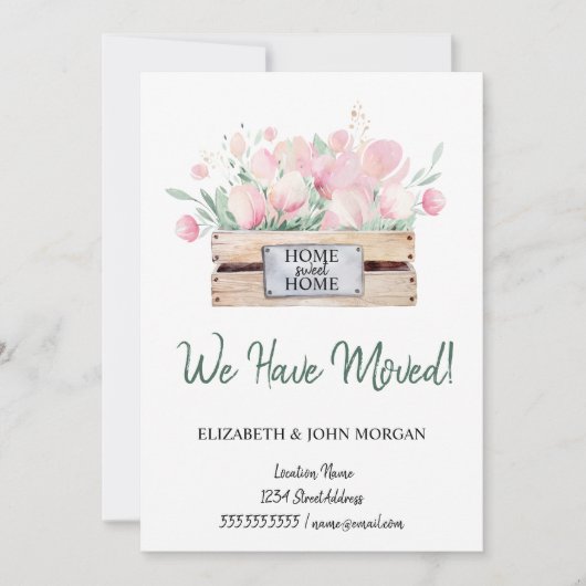 我々は、水色の花の箱を移動して移動した (正面)