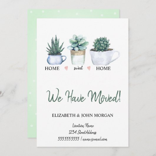 我々は、水色の花サボテン移動した (正面/裏面)