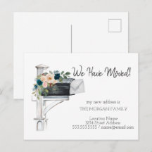 我々は、水色メールボックス青い花を移動した