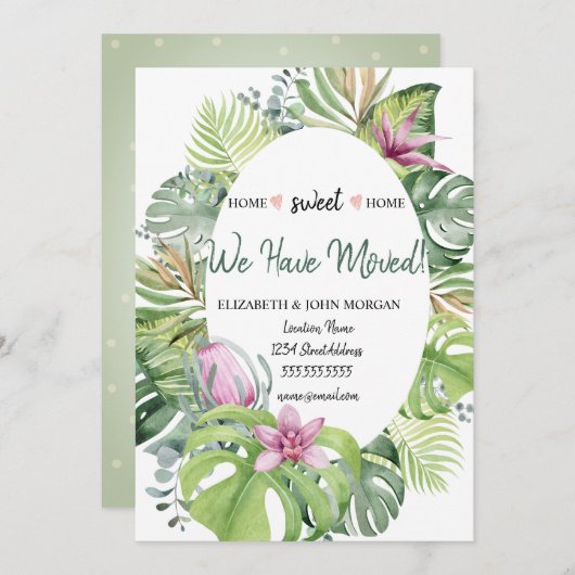 我々は、熱帯の花々を移動し葉た (正面/裏面)