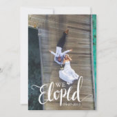 我々は、発表後の結婚お祝いを駆け落とし 招待状 (正面)