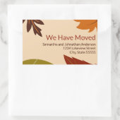 我々は、紅葉の動きを発表 長方形シール (バッグ)