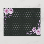 我々は|紫スタイリッシュの水結婚色 インビテーションポストカード (裏面)