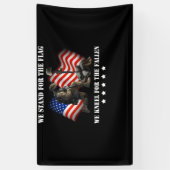 我々は、膝を曲げる旗のために立落ちたつ 横断幕 (縦)