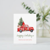 我々は、赤トラック、松の木の格言休日を移動した 案内ポストカード (スタンド正面)