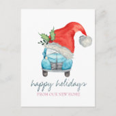 我々は、車のサンタハット移動した 案内ポストカード (正面)