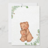 我々は(辛うじて)待つことができるテディベア赤ちゃんシャワー 招待状 (裏面)