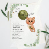 我々は(辛うじて)待つことができるテディベア赤ちゃんシャワー 招待状