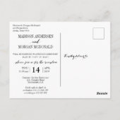 我々は、金ゴールド世界地図披露宴招待状 ポストカード (裏面)