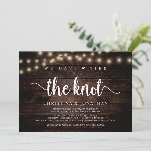 我々は、駆け落ちパーティーの結び目を結素朴んだ 招待状 (スタンド正面)