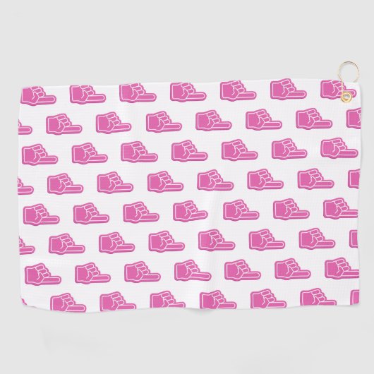 我々は#1!スポーツフィンガースクールファンチームスピリットおもしろい ゴルフタオル (横)