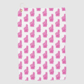 我々は#1!スポーツフィンガースクールファンチームスピリットおもしろい ゴルフタオル (正面)