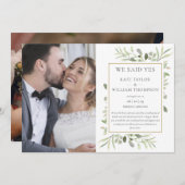 我々は、Yes・グリーン・フォト結婚の発表を発表した 招待状 (正面/裏面)