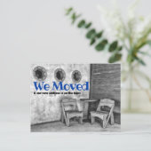 我々はAdirondack Chairsモノクロ発表を移動 ポストカード (スタンド正面)