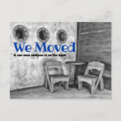 我々はAdirondack Chairsモノクロ発表を移動 ポストカード (正面)