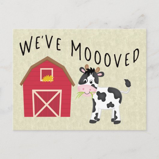 我々はBarn Change of Addressで牛を保護した ポストカード (正面)