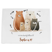 我々はbearly信じ it子供の誕生日 ラージペーパーバッグ (正面)