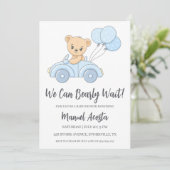 我々はBearly待ち少年ベイビーシャワー招待状 招待状 (スタンド正面)