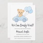 我々はBearly待ち少年ベイビーシャワー招待状 招待状 (正面/裏面)