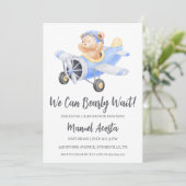 我々はBearly待ち少年ベイビーシャワー招待状 招待状 (スタンド正面)