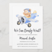 我々はBearly待ち少年ベイビーシャワー招待状 招待状 (正面/裏面)